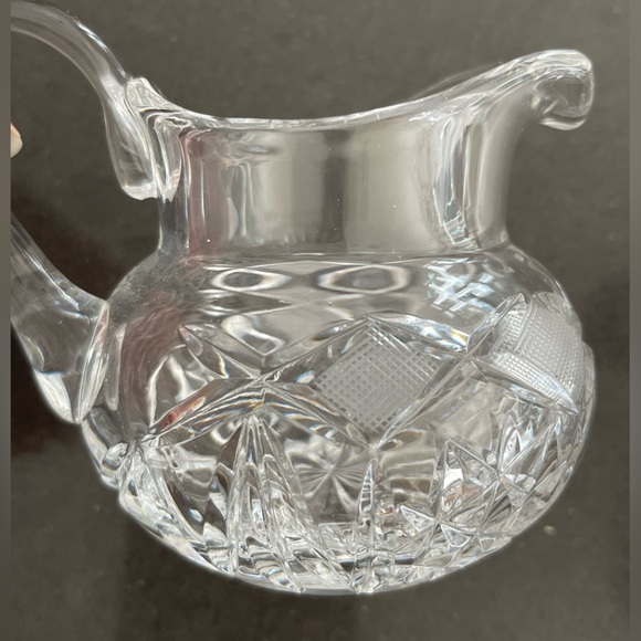 VINTAGE CRYSTAL CREAM & SUGAR SET WITH TRAY! - Picture 6 of 16